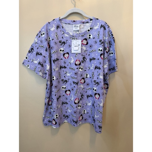 Disney Other - Disney SKINNYDIP The Nightmare Before Christmas Women's Purple Pajama Top Sz XXL